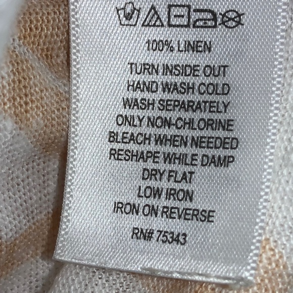 Cynthia Rowley Linen floral shirt Sz XL cap sleeves - Picture 6 of 6